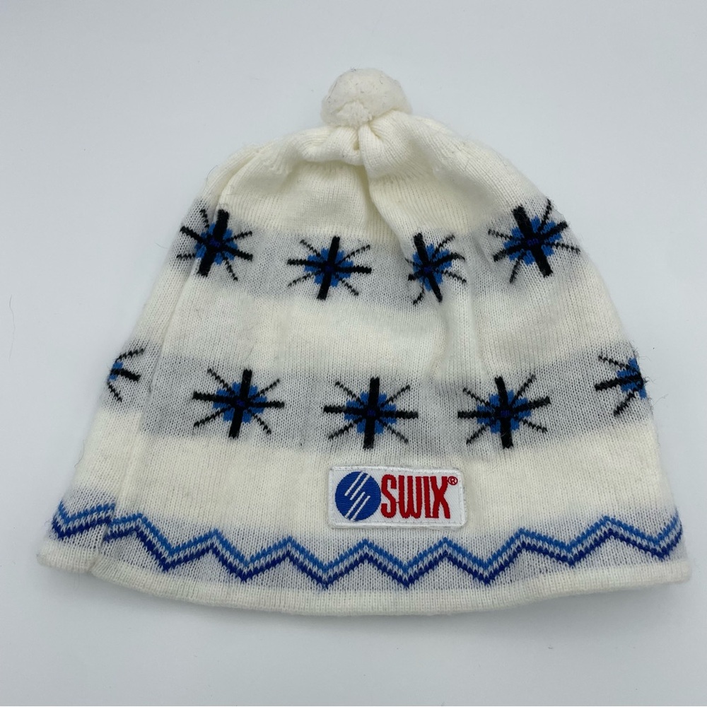 Swix White and Blue Women's Winter Hat